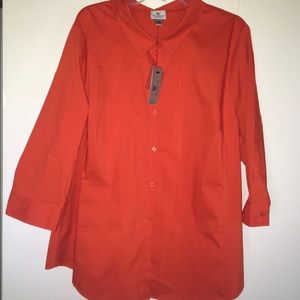 Worthington 3/4 Sleeve, Button Front Shirt